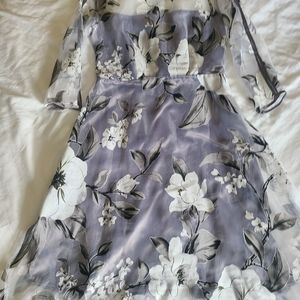Floral Grey Party, Formal Dress